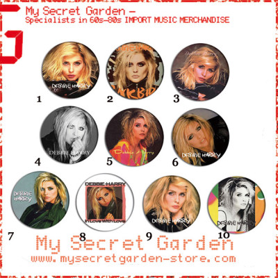 Debbie Harry ( Blondie ) - Rockbird , French Kissin' In The USA  Pinback Button Badge Set ( or Hair Ties / 4.4 cm Badge / Magnet / Keychain Set )